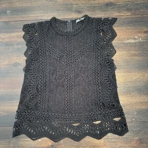 Zara black lace top